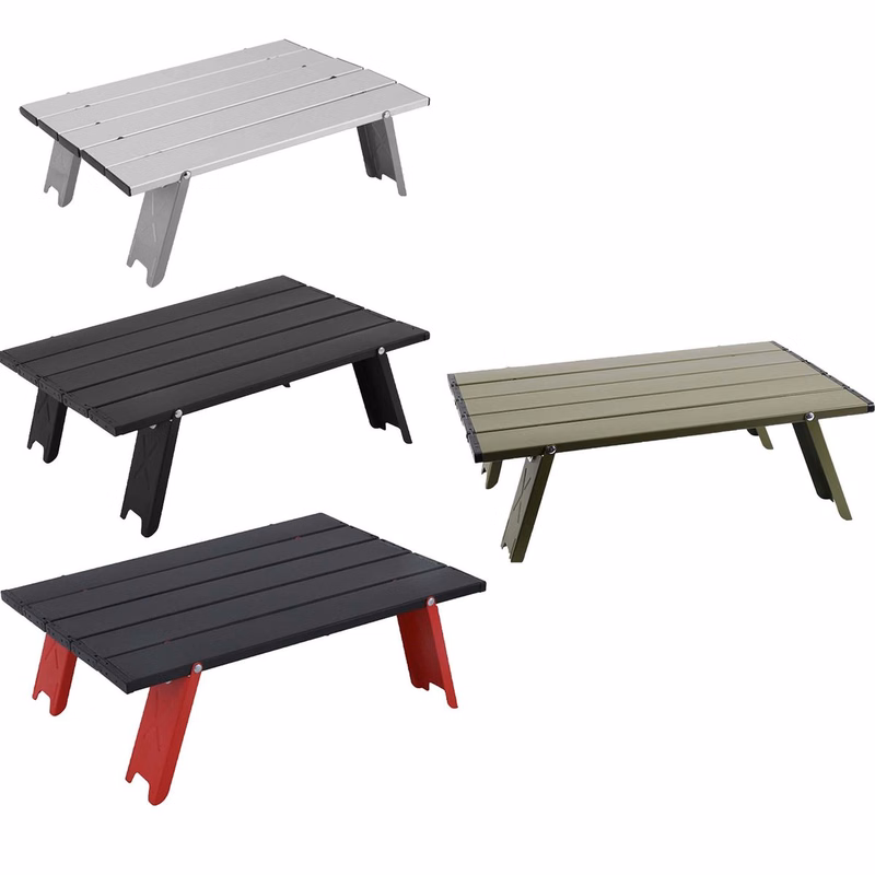 Foldable Aluminum Roll-Up Camping Table for Tailgating & BBQ