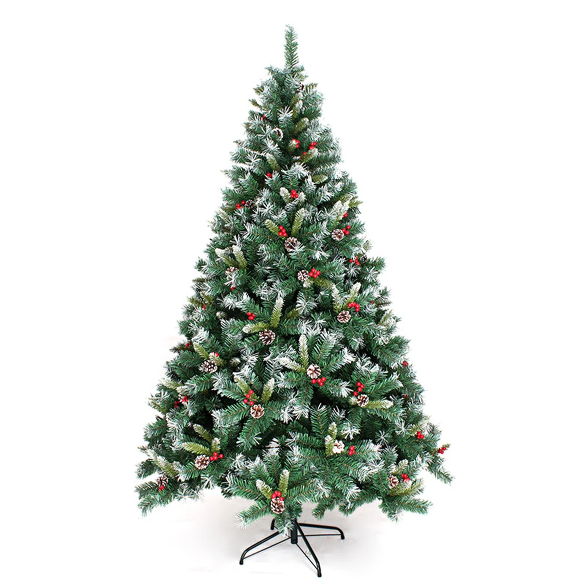 Pvc Red fruit pine cone rattan Christmas tree 1