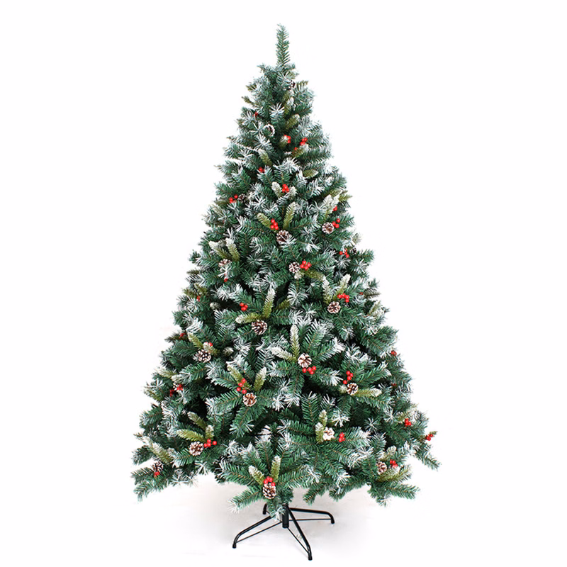 Pvc Red fruit pine cone rattan Christmas tree