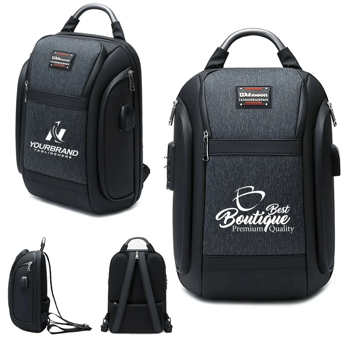 Business Anti Theft Waterproof Travel Shoulder Bag Backpack 1
