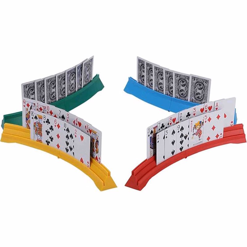 Card Holders Double Layered Stackable Storage Game Tray