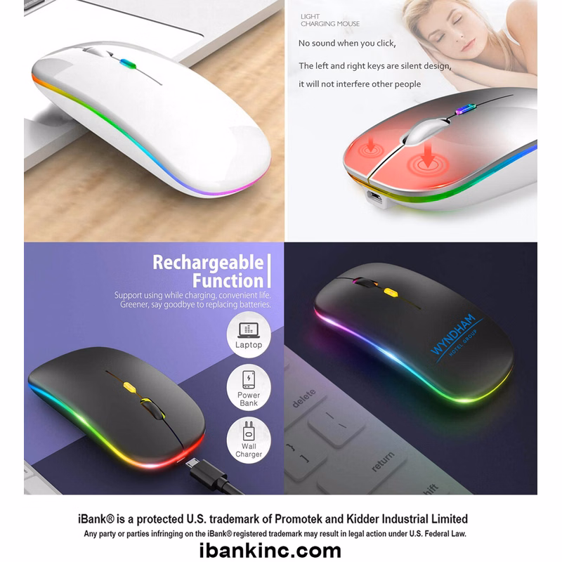 iBank ® Wireless Mouse, LED Dual Mode (Bluetooth 5.1 and 2.4G Wireless)