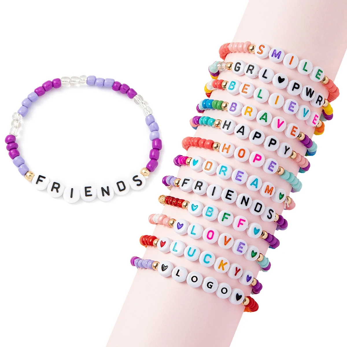 Elastic Beaded Friendship Bracelet 1