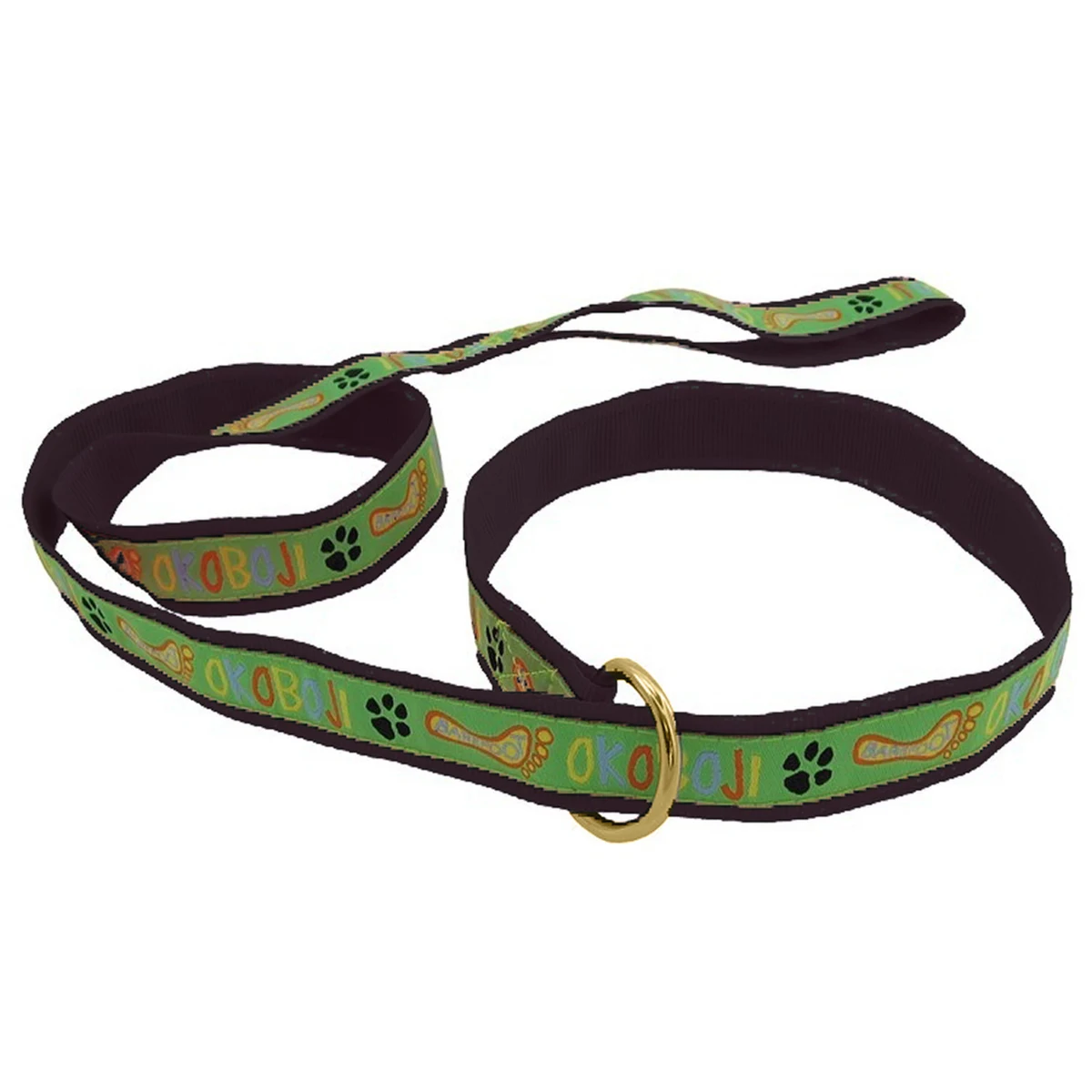 3/4" X 72" Woven Slip Leash w/ Gold Colored D-Ring - "Elite" Weave 1