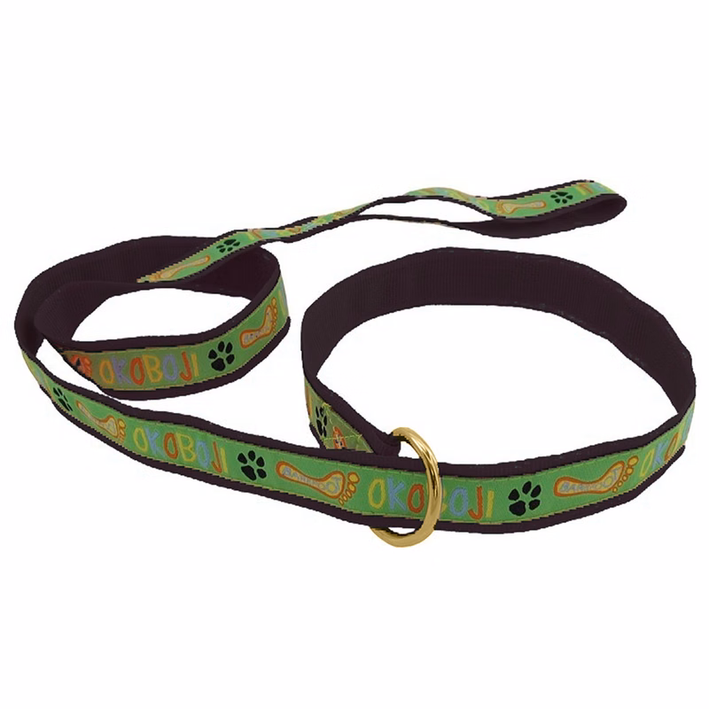 3/4" X 72" Woven Slip Leash w/ Gold Colored D-Ring - "Elite" Weave