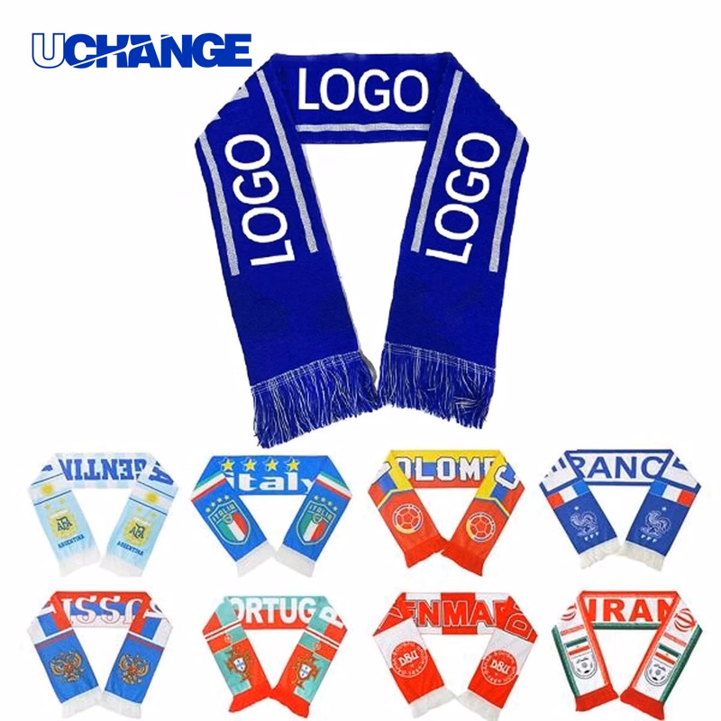 Customized Football Fan Scarf With Fringe