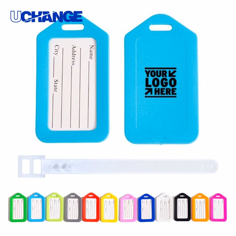 Plastic Luggage ID Tag with Strap