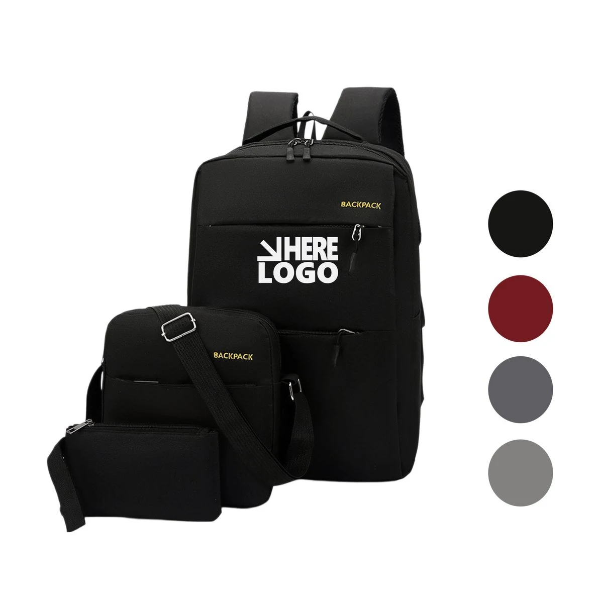 Business Laptop Backpack & Sling Bag 3-Piece Set 1