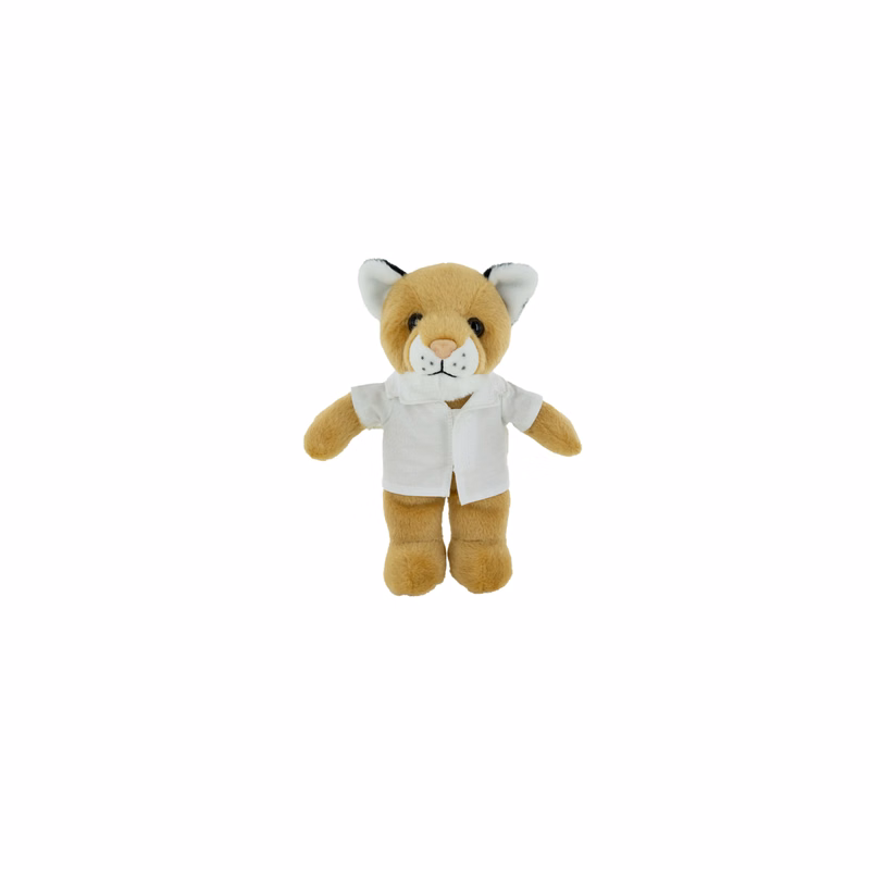 Plush Cougar with White Doctor Jacket