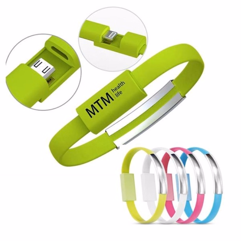 Silicone Wearable Data Cable Bracelet Wristband