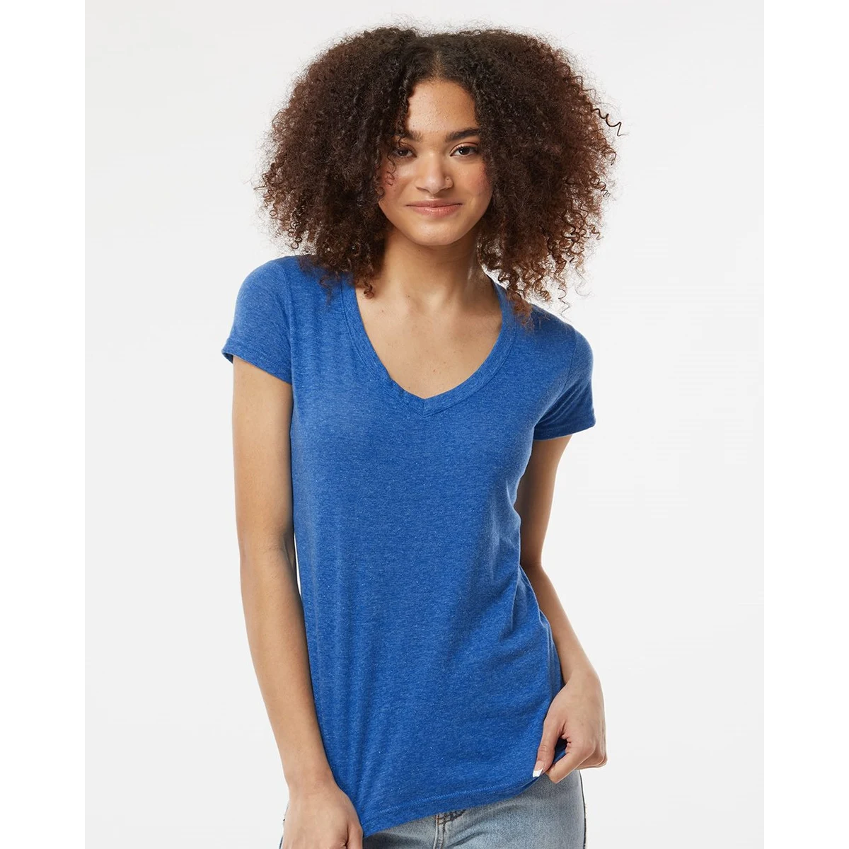 Women's Poly-Rich V-Neck T-Shirt - 244 1