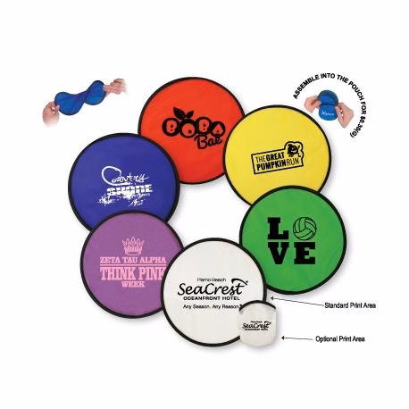 Flexible Nylon Flying Disc with Matching Pouch