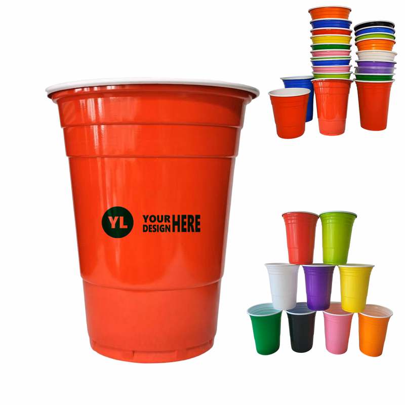 16oz Multi - Color Plastic Party Game Cups
