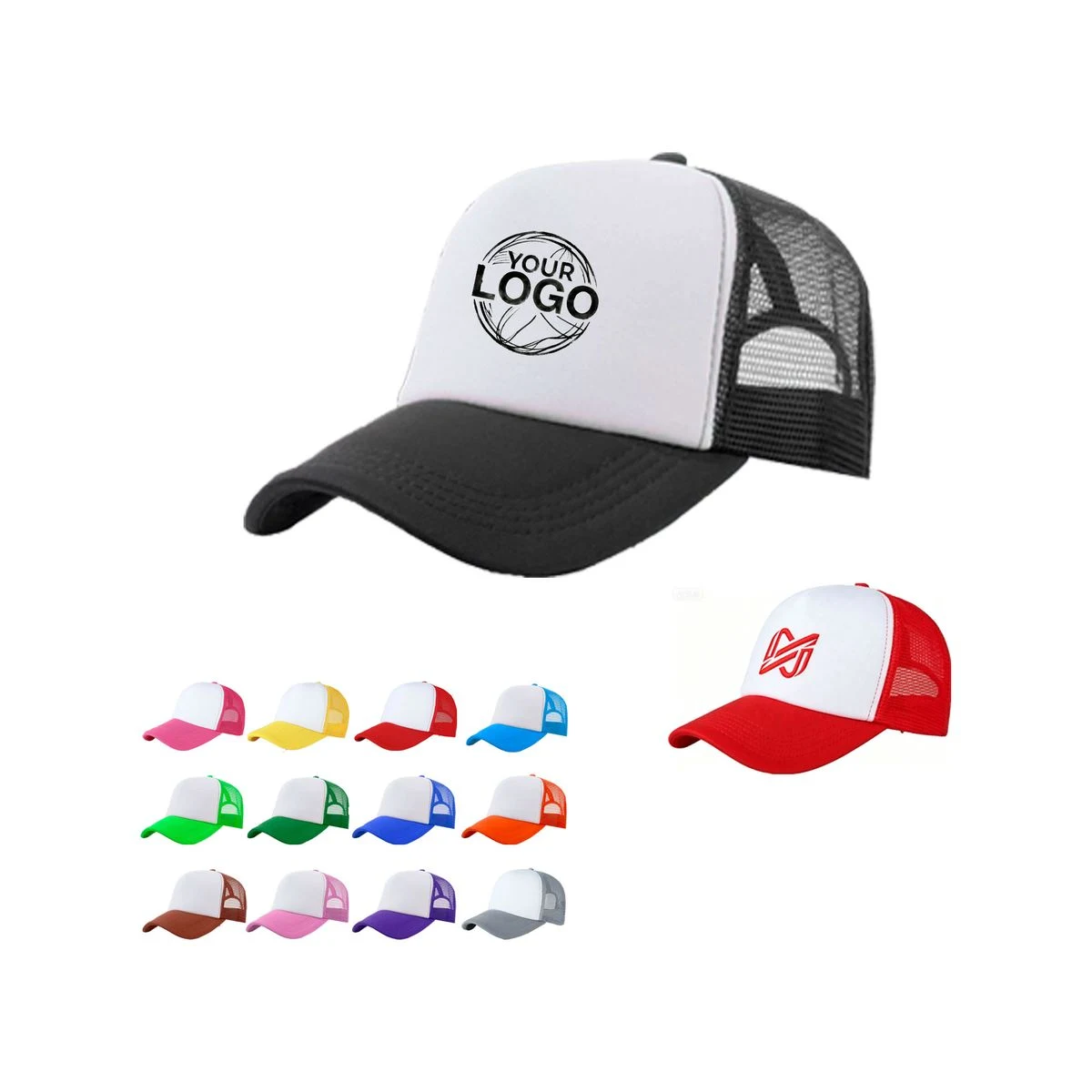 Adjustable Trucker Hat Mesh Back 1