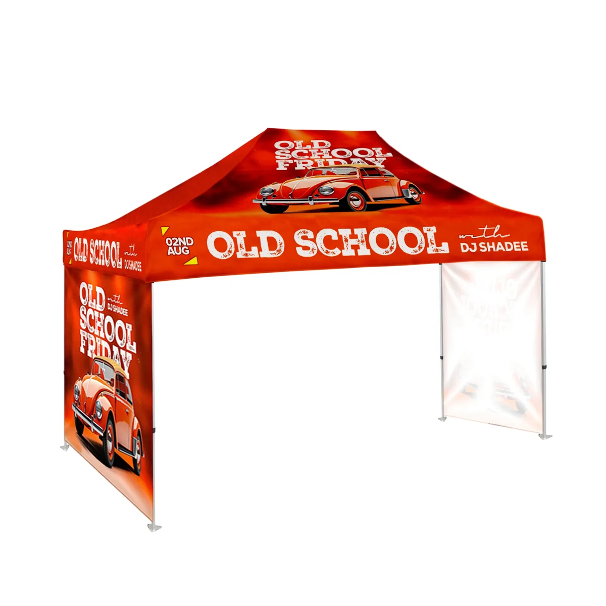 10'x15' Tent Canopy w frame, 2 side full wall 1