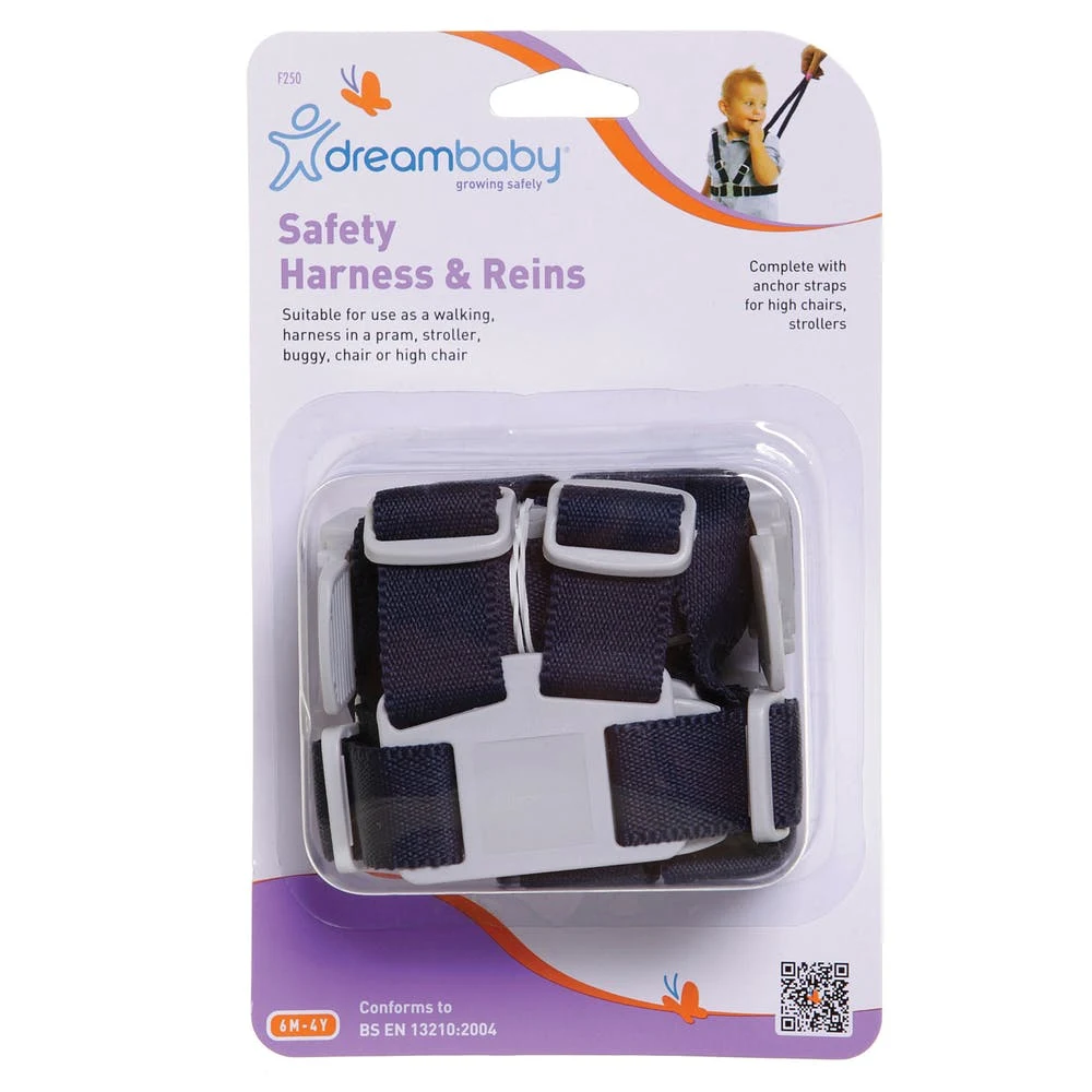 Toddler Safety Harness & Reins - Navy 1