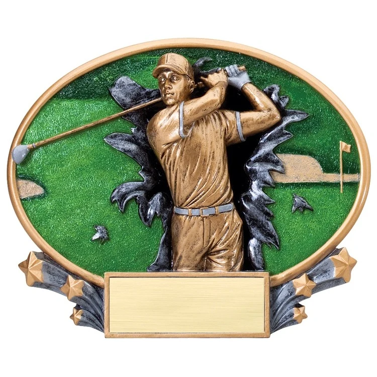 Golf Male Xplosion Oval Resin Award 1