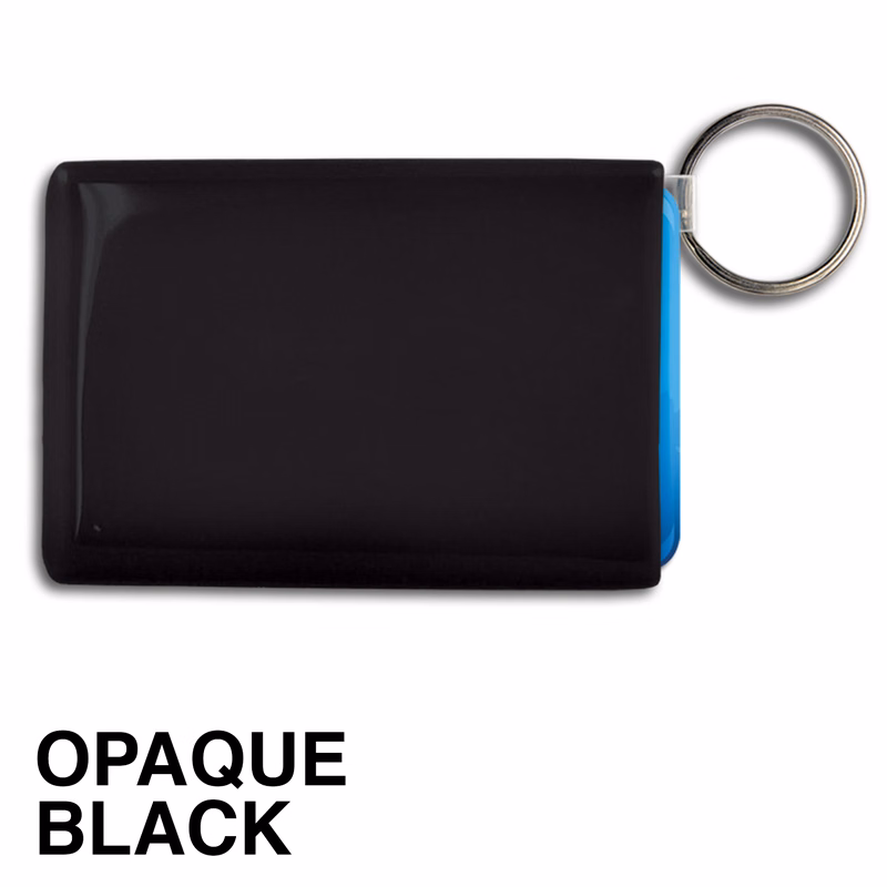 Rectangle Card Holder w/Key Ring - Spot Color