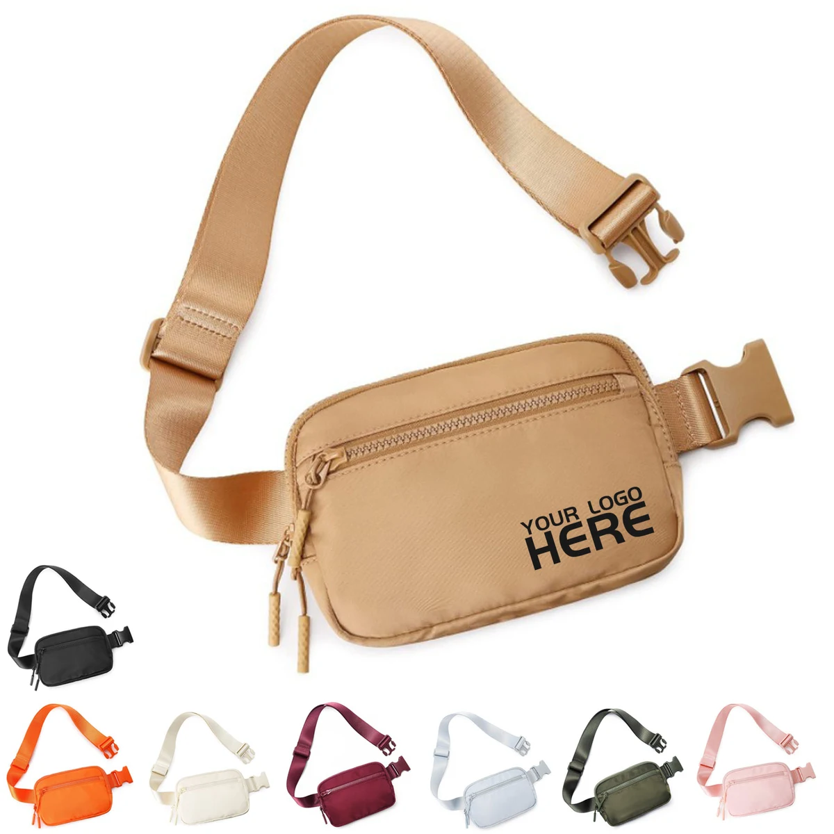 Unisex Belt Bag With 4 Zipper Pocket 1