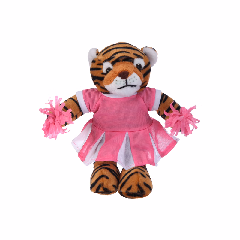 Soft Plush Stuffed Tiger with Cheerleader Outfit