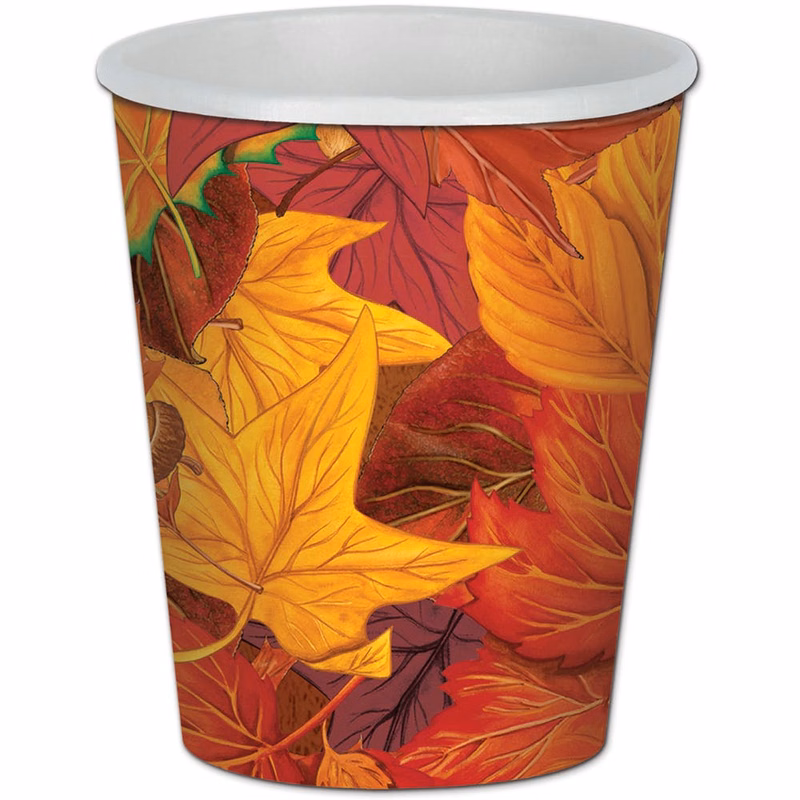 Fall Leaf Cups - 9 oz 8 Pack