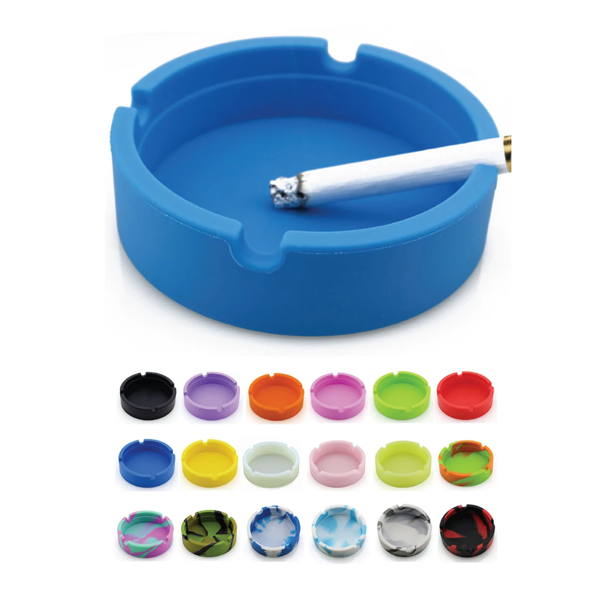 Silicone Ashtray Round Customize 1