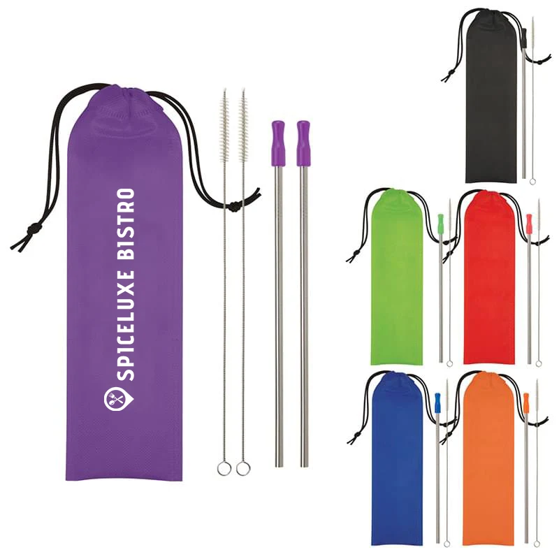 2-Pack Stainless Steel Straw Kit 1