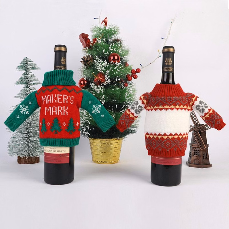 Christmas decorative wine bottle sleeve
