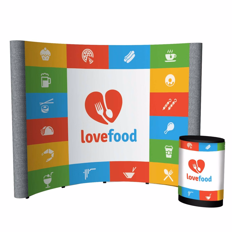 10' Echo Pop-Up Display Kit (Mural with Fabric Ends)
