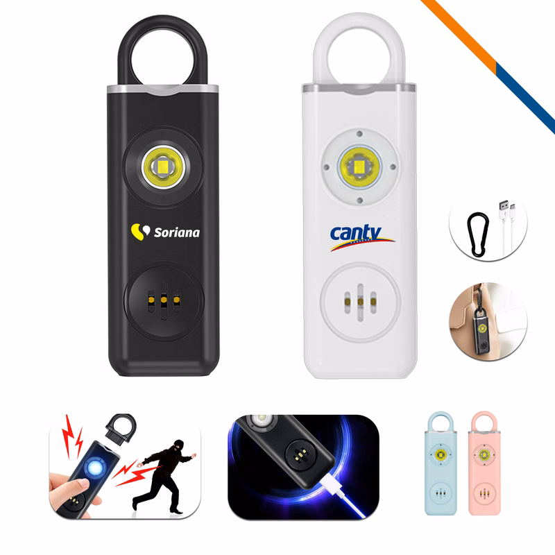 Wapki Rechargeable LED Flashlight Safety Alarm