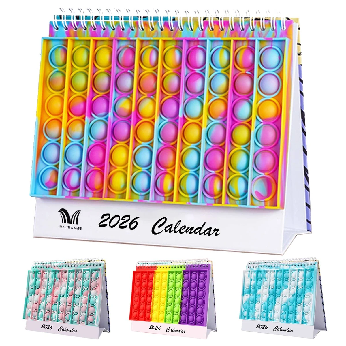 2026 Desk Calendar Pop Fidget Sillicon 1