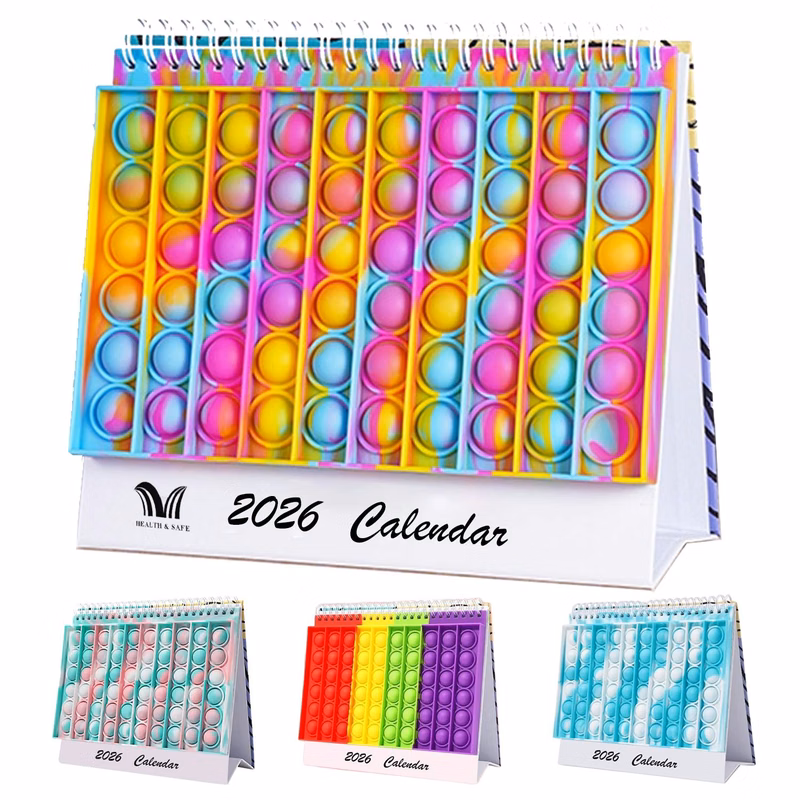 2026 Desk Calendar Pop Fidget Sillicon