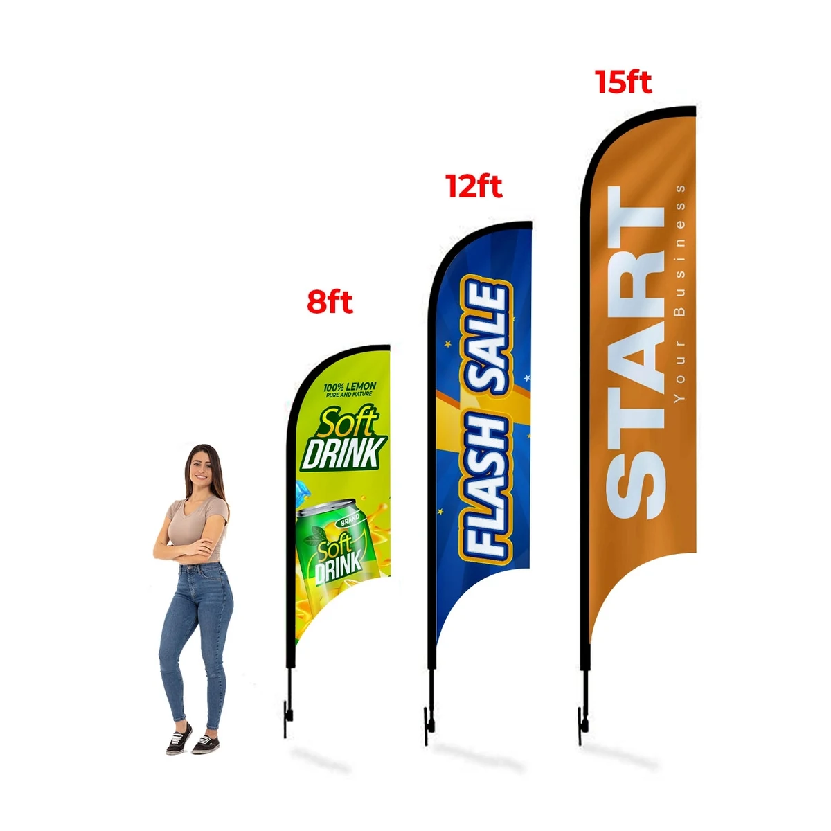 12' Feathered Flag Replacement 1