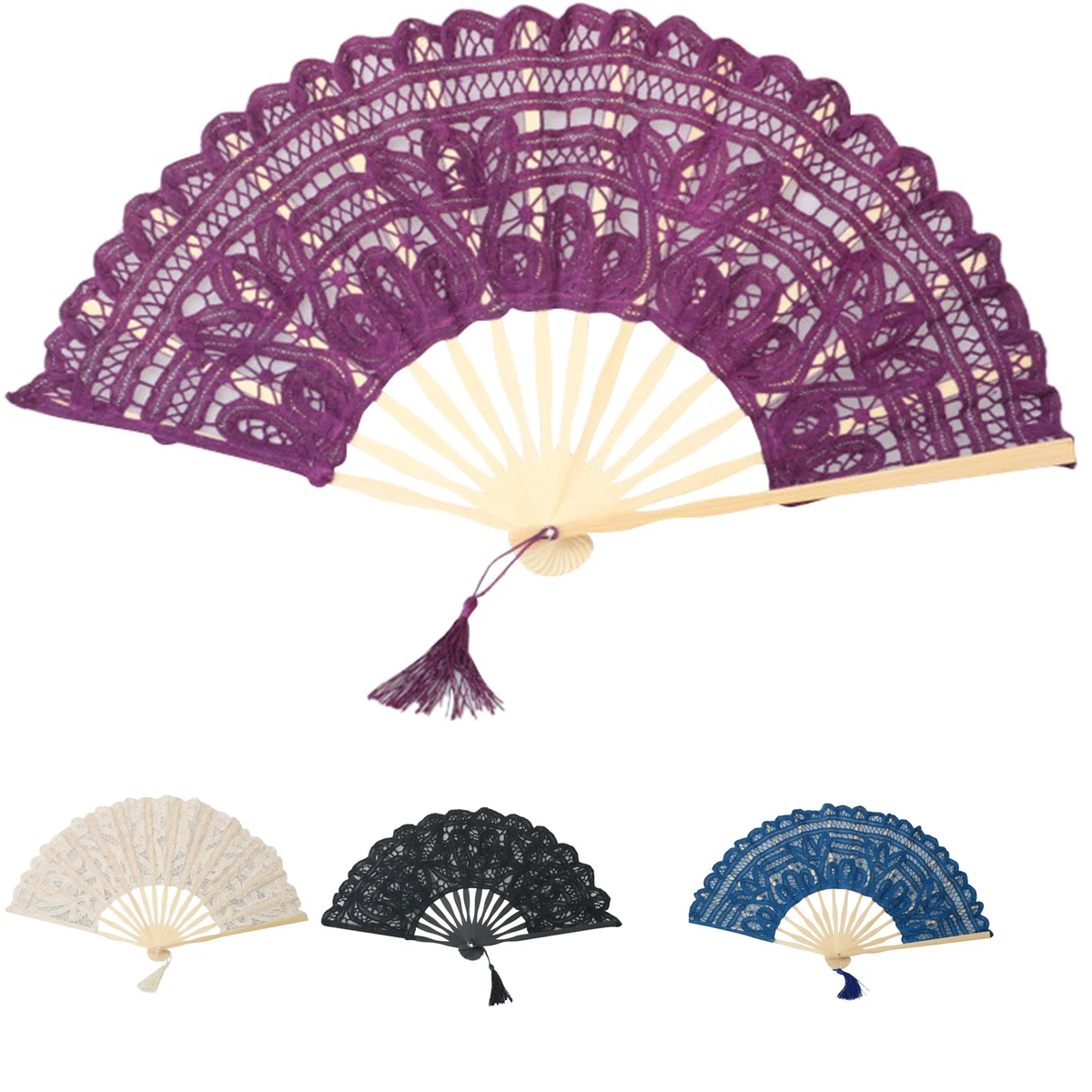 Lace Folding Handheld Fan 1