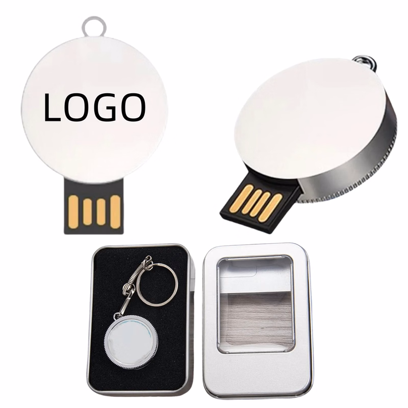 Custom Round School Emblem USB Flash Drive
