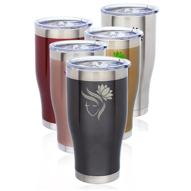 24 oz. Metallic Stainless Steel Travel Mug 1