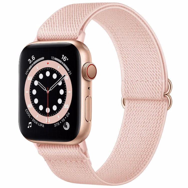 Apple Watch Mesh Bands - Pink Nylon 42mm/44mm/45mm Face