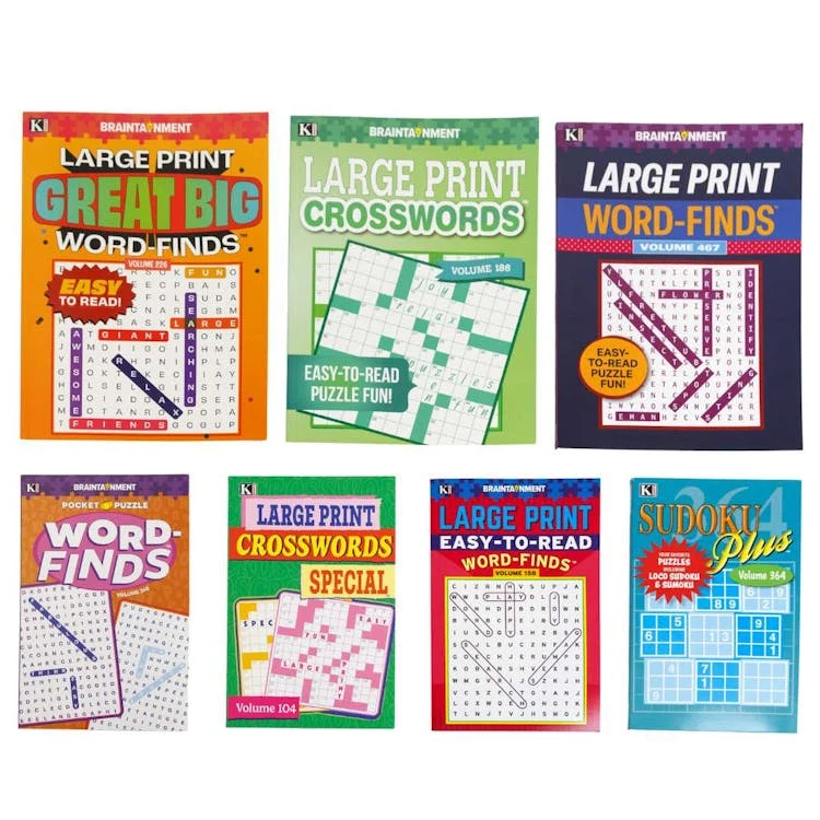 Large Print Puzzle Books - Seven Titles 1