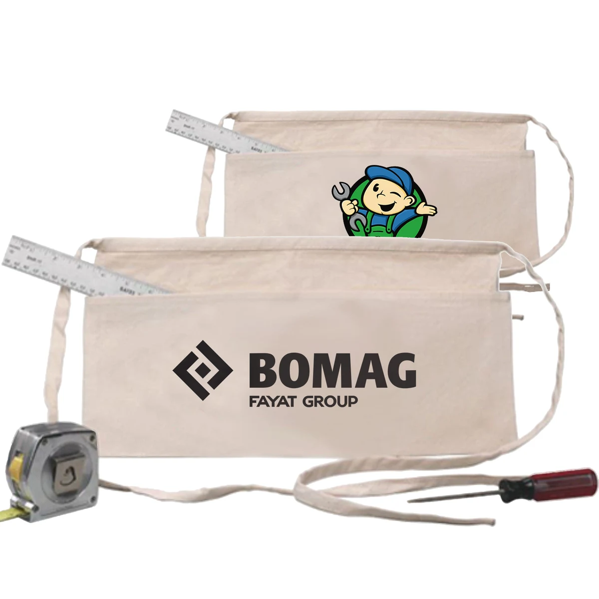Utility Waist Apron w/ Custom Imprint & Two Front Pockets 1