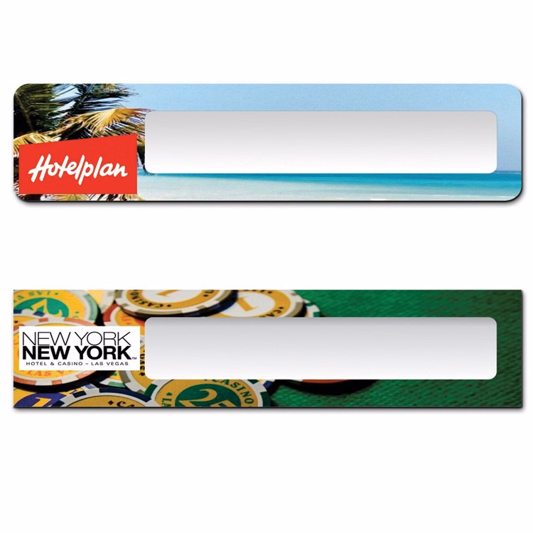 The Plato full color reusable name plate. 2"x8"