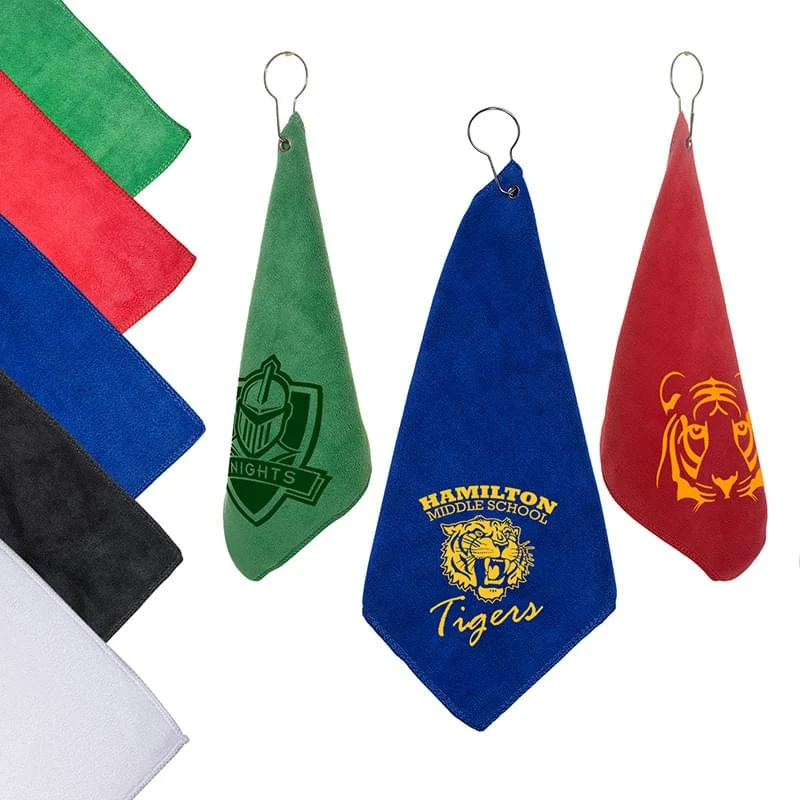 Microfiber Golf Towel with Grommet and Hook 1