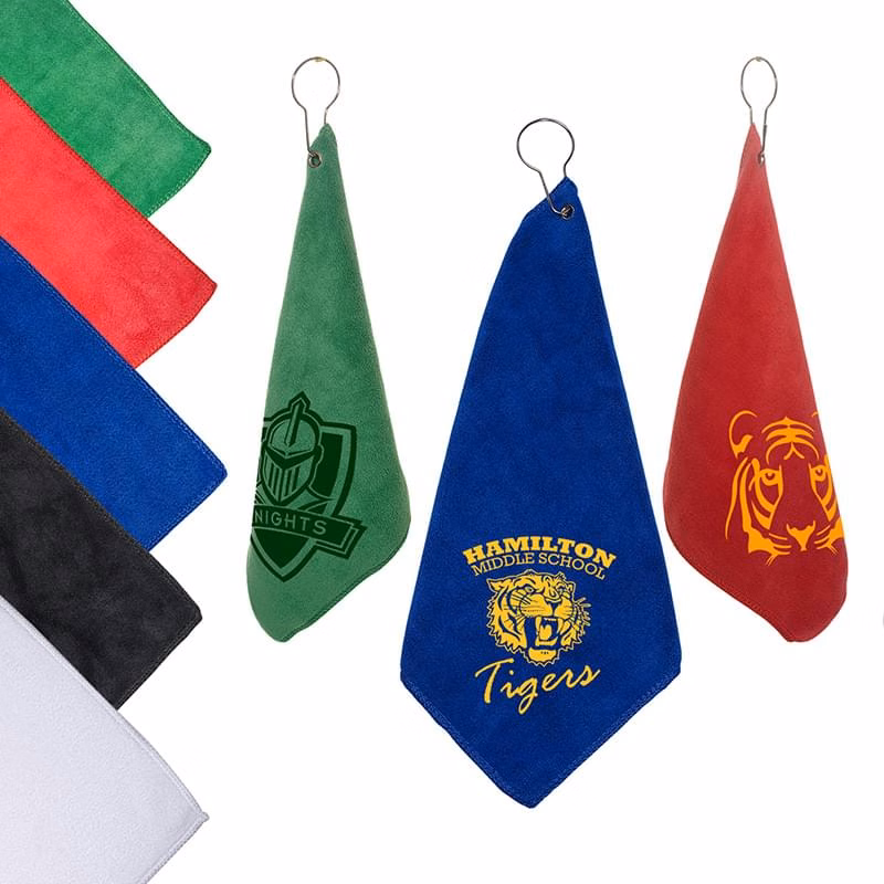 Microfiber Golf Towel with Grommet and Hook