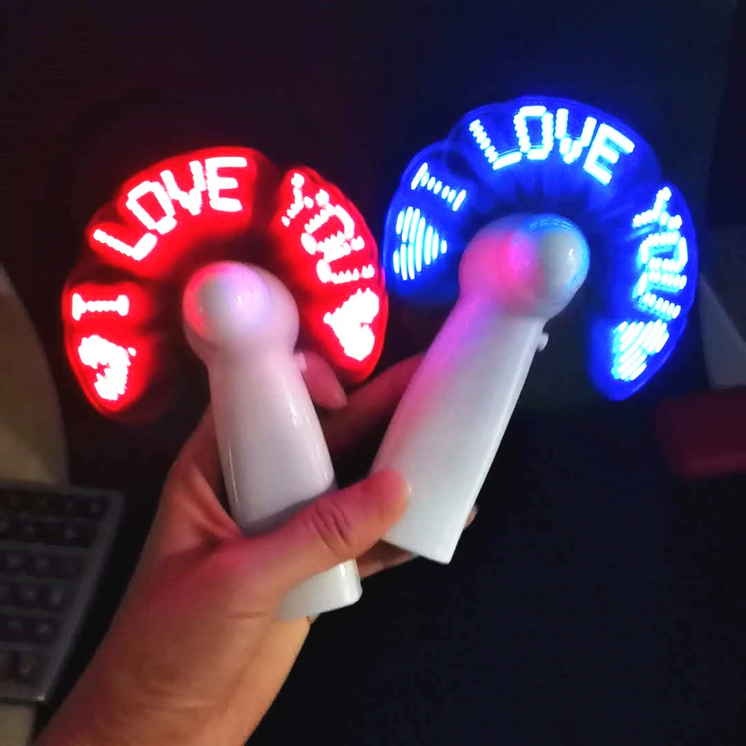 LED Hand Held Pre Programmed Message Fan 1