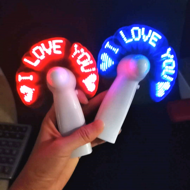 LED Hand Held Pre Programmed Message Fan