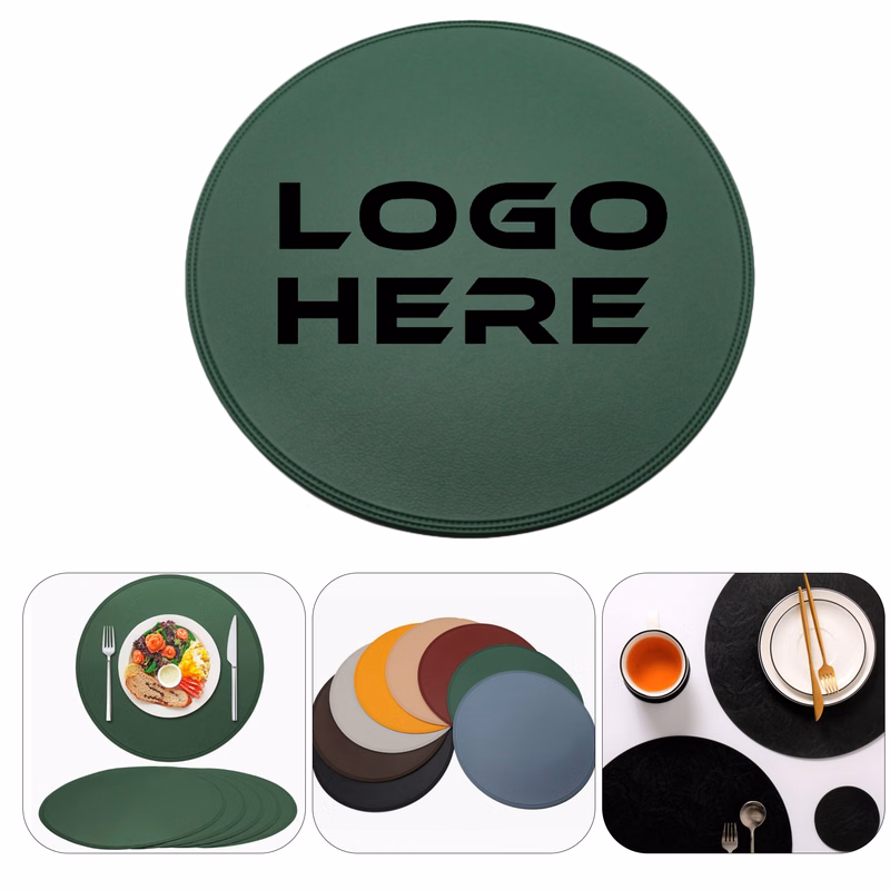 15" Leather Round Placemat