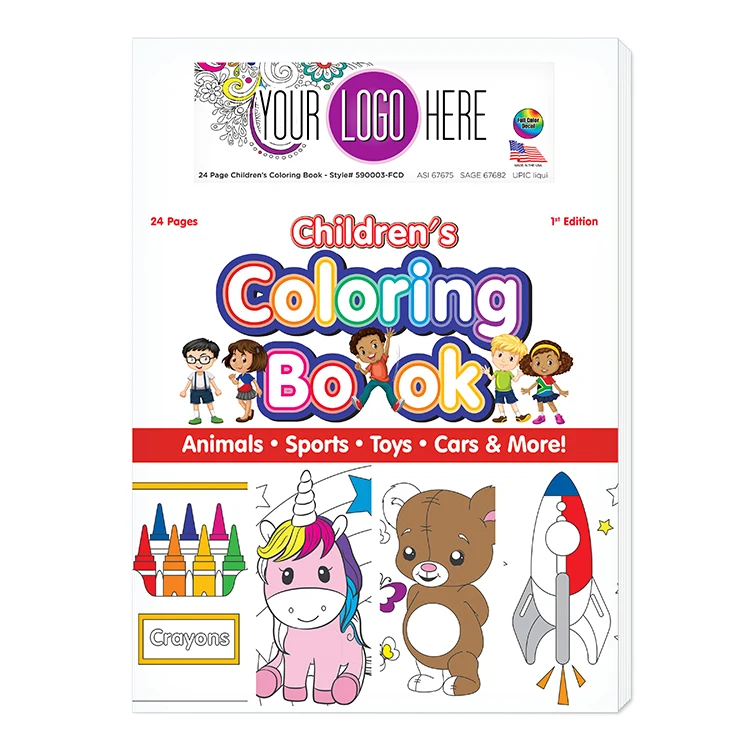 24 Page Children's Coloring Book - USA Made 1