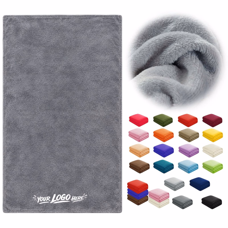 Flannel Fleece Throw Blanket For Home And Travel
