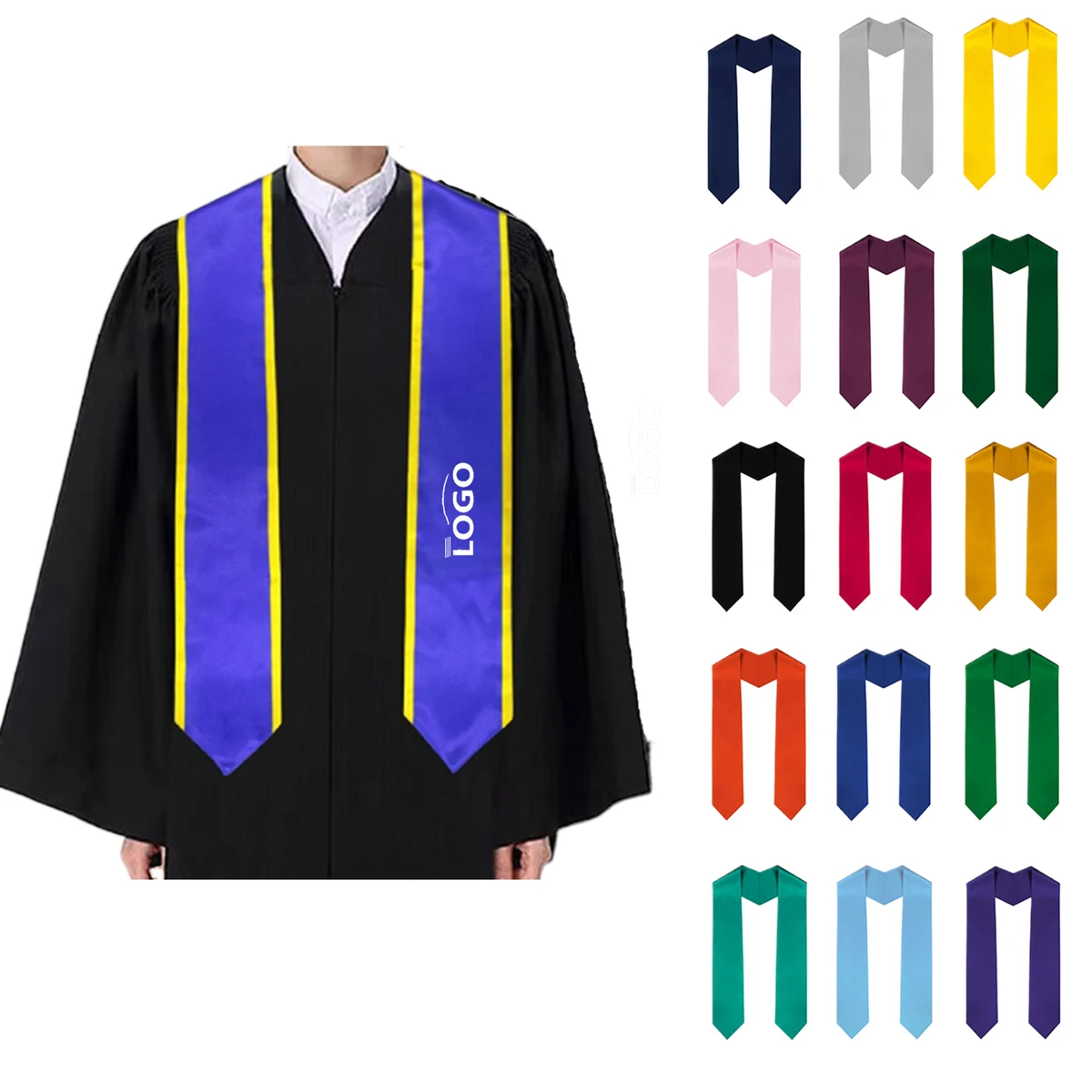 Graduation Digital Printed Shoulder Sash Stole 1
