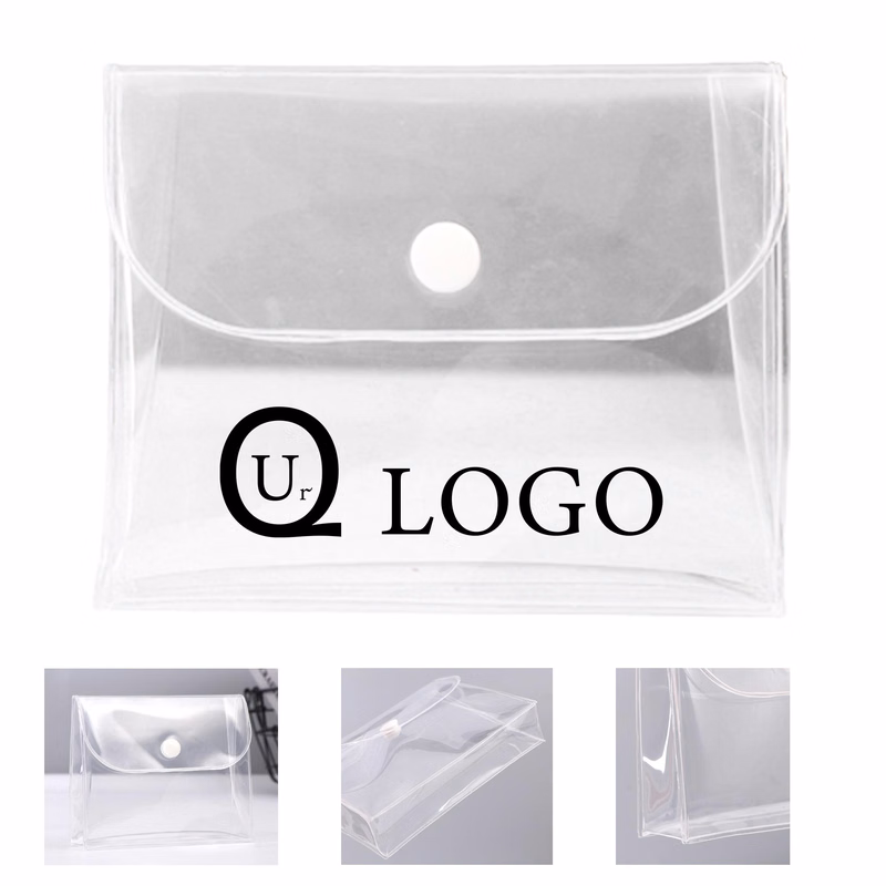 Pvc Toiletry Bag W/Snap-Fastener
