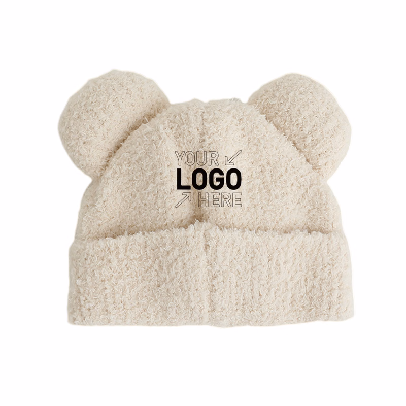 Bear ear ear protection knitted hat